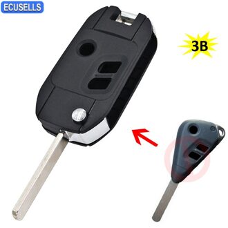 3 Knop Gewijzigd Vouwen Flip Afstandsbediening Sleutel Shell Case Smart Key Behuizing Voor Subaru Legacy Forester Outback Impreza Ongesneden Blade