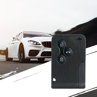 3 Knop Smart Card Voor Renault Clio Logan Megane 2 3 Koleos Scenic Card Case Zwart Autosleutelzakje Shell met Kleine Sleutel