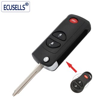 3 Knop Vervangende Afstandsbediening Autosleutel Cover Flip Folding Autosleutel Shell Case Voor Chrysler Dodge