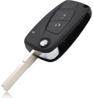 3 Knop Vouwen Afstandsbediening Sleutel Geval Flip Slimme Auto Sleutel Behuizing Voor Fiat Punto Ducato Stilo Panda Blauw/Zwart kleur Ongesneden Blade