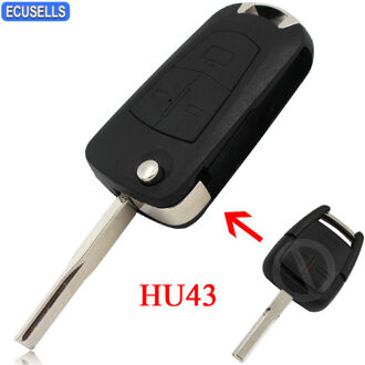 3 Knop Vouwen Flip Afstandsbediening Sleutel Shell Case Voor Opel Vectra Signum Zafira Antigo Omega Suprema Agile Montana HU43 Ongesneden blade