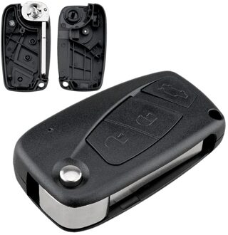3 Knoppen Auto Sleutelhanger Case Shell Vervanging Flip Folding Remote Cover Autosleutel Accessoires Onderdelen Fit Voor Fiat