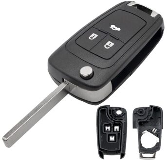 3 Knoppen Auto Sleutelhanger Case Shell Vervanging Flip Folding Remote Cover Fit Voor Opel Vauxhall Astra Insignia Vectra Corsa zafira