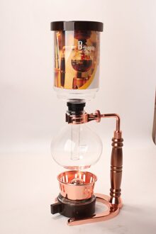 3 Kopjes Syphon Koffiezetapparaat Met Goud/Rose Goud Handvat/Sifon Koffie Brouwer Maker/Thee Brouwer van Sifon Met