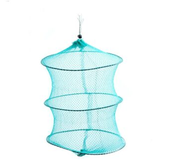 3 lagen Draagbare Visnet Vissen Garnalen Mesh Kooi Cast Net Fishing Trap Netwerk Opvouwbare Visnet Visgerei Outdoor