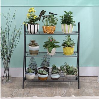 3-Lagen Iron Plant Stand Succulent Plank Rack Balkon Eenvoudige Indoor Tuin Bloempot Plank Schoenen Rack Boek Plank home Decor