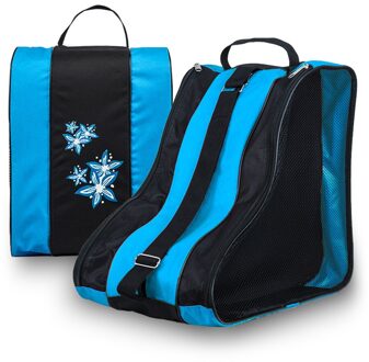 3 Lagen Kids Ademend Skate Carry Bag Case Voor Kinderen Rolschaatsen Inline Skates Schaatsen Sportschoenen Tas Carry tassen blauw