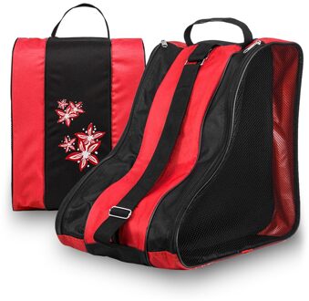 3 Lagen Kids Ademend Skate Carry Bag Case Voor Kinderen Rolschaatsen Inline Skates Schaatsen Sportschoenen Tas Carry tassen rood
