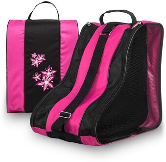 3 Lagen Kids Ademend Skate Carry Bag Case Voor Kinderen Rolschaatsen Inline Skates Schaatsen Sportschoenen Tas Carry tassen roze