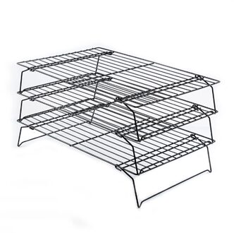 3 Lagen Stapelbaar Draad Grid Rack Pizza Brood Biscuit Bakken Tools Accessoires Multi-layer Metalen Koeling Voor Koekjes Taart stand