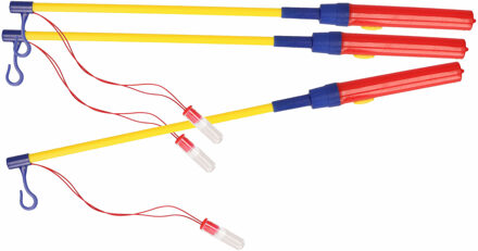 3 lampionstokjes met licht Multi