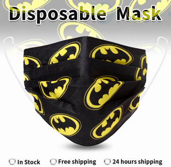 3 Layer Bat man Disposable Mask Non-woven Mascarillas Dust Face Mask Thickened Disposable Mouth Mask Dust Filter Safety mascaras