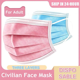 3 Layer Disposable Face Mask Protective Dust Proof Anti-bacterial Breathable Mask Filter Germ Protection Mask Mouth Masker Maska