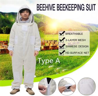 3 Layer Full Body Bijenteelt Kleding Sluier Kap Hoed Kleding Jaket Beschermende Bijenteelt Pak Imkers Bee Pak Apparatuur