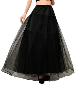 3-Layer Harde Netto Zachte Ondersteuning Geen Hoop Trouwjurk Pluizige Petticoat Bridal Wedding Voering Rok Dames Vrouwen Slip rokken zwart