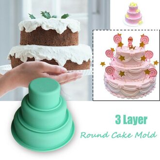 3 Layer Ronde Cakevorm Siliconen Bakplaat Pan Afstuderen Seizoen Cakevorm Set NOV99