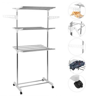 3 Layer Vouwen Kleerhanger Wasdroger Zeer Grote Kleding Paard Vloerstaande Kapstok Droogrekken Plank Organisator Hwc