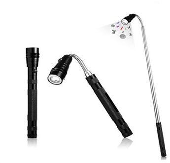 3 LED Draagbare zaklamp Flexibele Hoofd Zaklamp Zaklamp met een magneet Telescopische Flexibele lamp Pick Up Tool Lamp Licht blauw