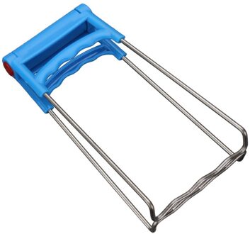 3 Legged Roestvrij Staal Stoomboot Plank Dampende Stand Voor Voedsel Stomen Bakken Braden Ronde Rack Knoedel Lade Koken Tool Clip blauw