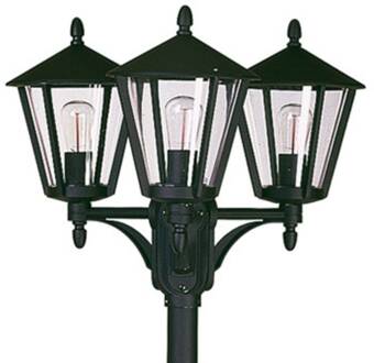 3-lichts Landhaus lantaarnpaal 680 S transparant