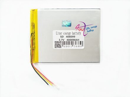 3 lijn 408099 3.7 V 4000 MAH 4080100 Batterij Tablet PC tablet generieke gloednieuw lithium-polymeer batterij