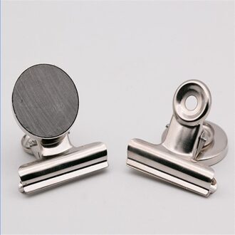 3 Maten Chic Bericht Clip Muur Memo Koelkast Zilveren Magneet Note Base Holder M 38mm