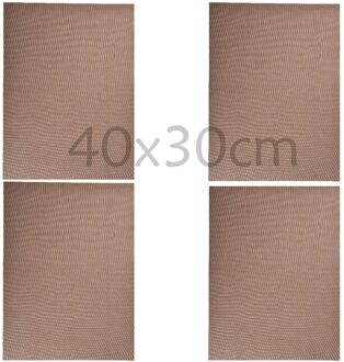 3 Maten Herbruikbare Non Stick Bakpapier Hittebestendig Bakplaat Gebak Oliepapier Grill Bakken Mat Bakken Tools 4stk 40x30cm plein