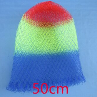 3 Maten Nylon Visnetten Inklapbare Vissen Tools Ruit Mesh Gat Diepte Opvouwbare Nylon Landing Dip Netto 50 cm