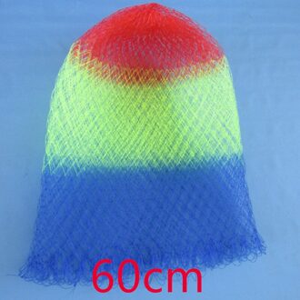 3 Maten Nylon Visnetten Inklapbare Vissen Tools Ruit Mesh Gat Diepte Opvouwbare Nylon Landing Dip Netto 60 cm