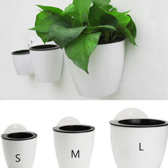 3 maten Self-Watering Plastic Bloempot muur hang pot Planter Sterk Duurzaam Home Decoratie Creatieve home office Decor 110