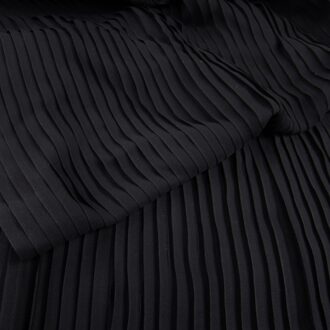 3 meter 150CM 59 "Wide Black Ruches Geplooide Chiffon Stof Effen Jurk Kleding Materialen LX79 1/0. 5
