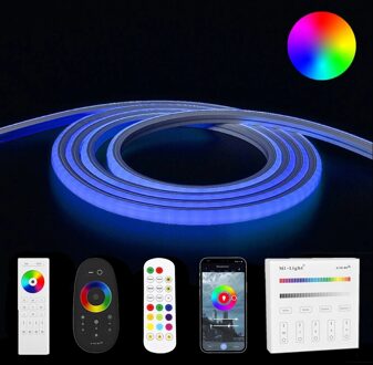 3 meter RGB neon led flex midi top view - complete set neon verlichting
