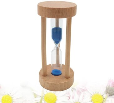 3 Min Houten Zandloper Zandloper Oranje Zand Timer Klok Tafel Desktop Decoratie blauw