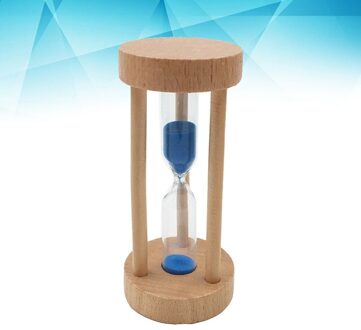 3 Min Houten Zandloper Zandloper Oranje Zand Timer Klok Tafel Desktop Decoratie blauw