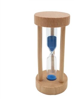 3 Min Houten Zandloper Zandloper Oranje Zand Timer Klok Tafel Desktop Decoratie blauw