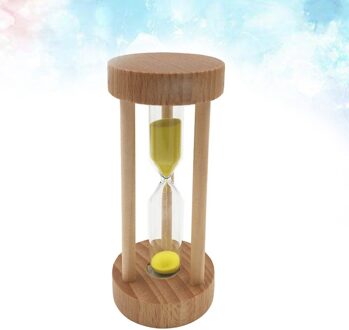 3 Min Houten Zandloper Zandloper Oranje Zand Timer Klok Tafel Desktop Decoratie geel