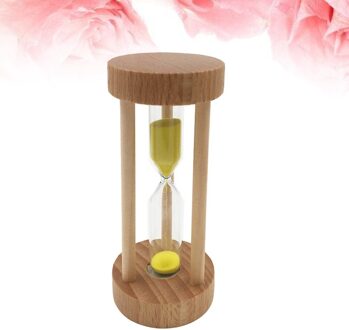 3 Min Houten Zandloper Zandloper Oranje Zand Timer Klok Tafel Desktop Decoratie geel