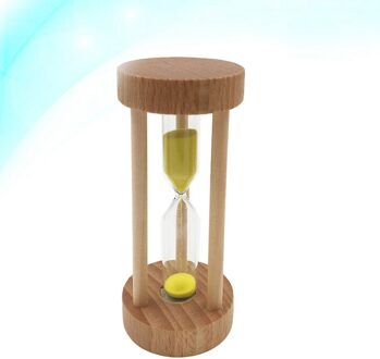 3 Min Houten Zandloper Zandloper Oranje Zand Timer Klok Tafel Desktop Decoratie geel
