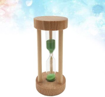 3 Min Houten Zandloper Zandloper Oranje Zand Timer Klok Tafel Desktop Decoratie groen