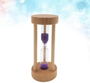3 Min Houten Zandloper Zandloper Oranje Zand Timer Klok Tafel Desktop Decoratie paars