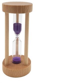 3 Min Houten Zandloper Zandloper Oranje Zand Timer Klok Tafel Desktop Decoratie paars