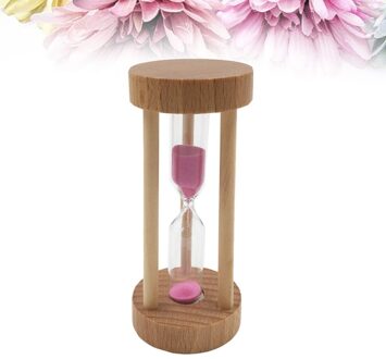3 Min Houten Zandloper Zandloper Oranje Zand Timer Klok Tafel Desktop Decoratie roze