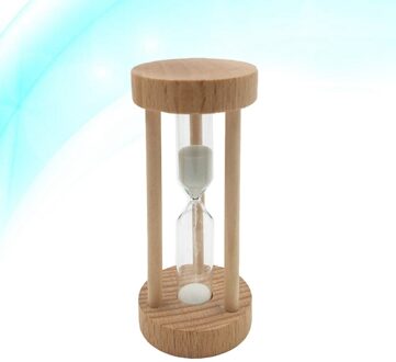 3 Min Houten Zandloper Zandloper Oranje Zand Timer Klok Tafel Desktop Decoratie wit