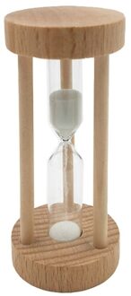 3 Min Houten Zandloper Zandloper Oranje Zand Timer Klok Tafel Desktop Decoratie wit