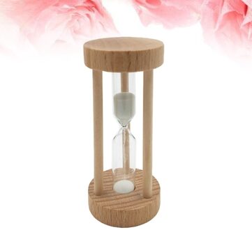 3 Min Houten Zandloper Zandloper Oranje Zand Timer Klok Tafel Desktop Decoratie wit