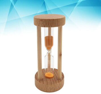 3 Min Houten Zandloper Zandloper Oranje Zand Timer Klok Tafel Desktop Decoratie