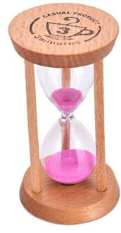 3 Minuten Glas & Hout Zand Klok Frame Zandloper Zandloper Voor Woonkamer Kamer Klaslokaal Handgemaakte Huis Keuken Timer roze