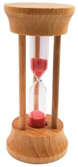 3 Minuten Houten Frame Zandloper Rood Zand Zandloper Inccurate Zand Timer Voor Kinderen Europese Stijl Houten Zandloper Rood Zand