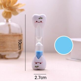 3 Minuten Zand Klok Plastic Zandloper Tandenborstel Timer Tandvorm Zandloper Voor Kinderen Tanden Poetsen Timer Home Decor Blauw