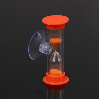 3 Minuut Douche Timer Tandenpoetsen Timer Creatieve Gaven Kinderen Levert Zandloper Zand Klok Plastic Zuignap 7 Kleuren oranje
